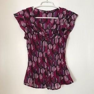 EAST 5th geometric print blouse NWOT